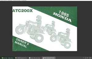 1985 Honda ATC 200X Owners manual (Reprint) - Picture 1 of 9