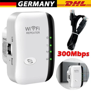 NEU WLAN Verstärker Repeater Router Wifi Signal Verstärker Booster 300 Mbit/s - Bild 1 von 18
