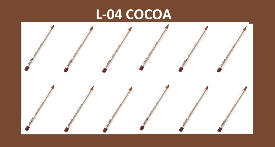 LOT OF 12 PRESTIGE CLASSIC LIP LINER PENCIL # L-04 COCOA  - Image 1 of 2