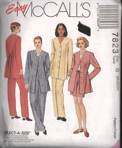 Mc Call's 7823, Uncut Misses Jacket Top Pants Shorts Size 20-24 - Picture 1 of 1