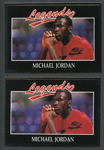 Two 1991 Michael Jordan Legends Sports Memorabilia Silver FOIL  Border #11 Pair - Picture 1 of 2