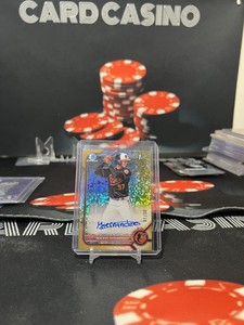 2022 BOWMAN CHROME MAIKOL HERNANDEZ BOWMAN 1ST AUTO GOLD SPECKLE /50 ORIOLES