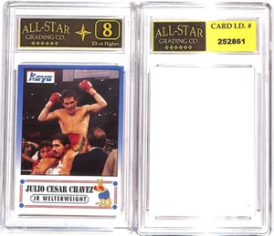 JULIO CÉSAR CHÁVEZ 1991 KAYO ESPALDA EN BLANCO PROTOTIPO BOXEO #5 CALIFICADO ASG 8 EX #Q - Imagen 1 de 1