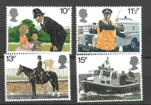 Great Britain 1979 Anniversary Metropolitan Police set of four Mint Never Hinge - Picture 1 of 2