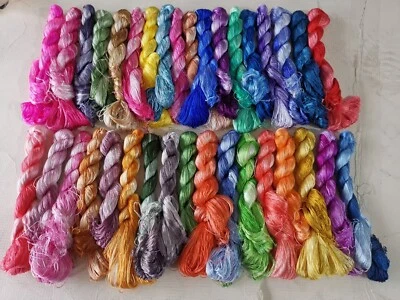 Colorful nice Gradient Colors 100%mulberry silk,hand-dyed embroidery silk thread - Image 1 of 4