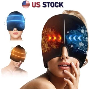 Cool Relief Soft Gel Migraine Ice Head Wrap Cap Ice Pack for Headache Relief New - Picture 1 of 8