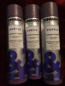3×Toni & Guy Conditioner forbirghtens blond gray and s- 250ml (Select Your Pack) - Picture 1 of 1