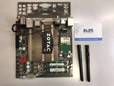 Scheda madre Zotac IONITX-T-E CPU Intel  Atom D525 RAM 4GB DDR3 SODIMM HDMI - Immagine 1 di 4