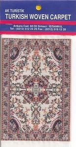 Miniature Turkish Woven Carpet, Pipe Felt - Red Black Ivory - Picture 1 of 1