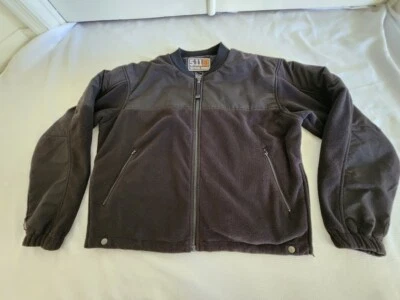 5.11 TACTICAL SERIES Mens Sz Lg WIND STOPPER Soft Shell BLACK FLEECE FULL Zip JA - Image 1 of 4