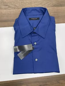 Structure Slim Fit Mens Large 16-16.5 32-33 Blue Button Down Up Shirt Long Sleev - Picture 1 of 9