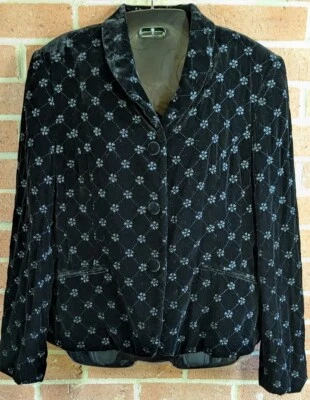 Chaqueta para mujer Laura Ashley 14 bordada mezcla de seda terciopelo acolchado silencioso lujo Foto 1 de 4