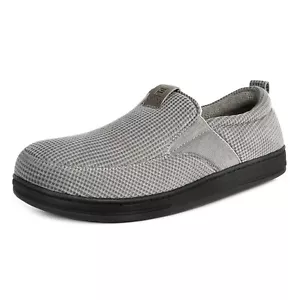 Men's Comfy Cotton Knitted Slippers Breathable Memory Foam House Shoes - Picture 1 of 16