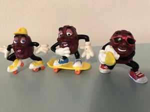 Vintage Set Of 3California Raisins Surfer Roller Skater Skateboarder Skateboard - Bild 1 von 7