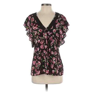 DR2 Women’s Floral Top Flutter Short Sleeve - XS -NWT - Picture 1 of 8