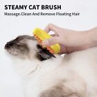 Pet Yellow Steamy Brush Self Cleaning Cat Brush Tool 3 In1 Steamy Cat Hair Brush