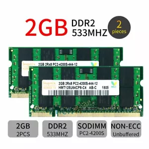 4GB 2x 2GB PC2-4200S DDR2-533MHz 200PIN SO-DIMM Notebook Laptop Memory For Hynix - Picture 1 of 8
