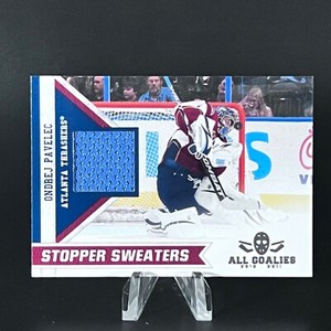 ONDREJ PAVELEC 2010-11 Panini All Goalies Stopper Sweaters Jersey #13 Thrashers
