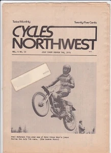 Periódico de colección Cycles Northwest julio 1974 #2 - WA Motocross Motocicletas Carreras - Imagen 1 de 2