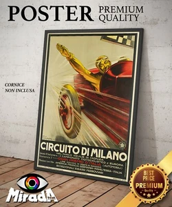 Poster: Vintage Circuit Milano Autodromo Monza Italy Parabolic Cars - Bild 1 von 3