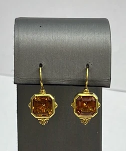 Konstantino 18k Alexandria Citrine Earrings - Picture 1 of 11