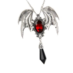 Halloween Party Supplies Jewelry Gothic Bat Necklace Punk Chain Necklace - Picture 1 of 12