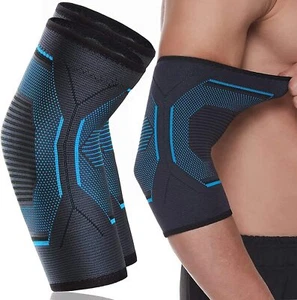Elbow Compression Sleeve Elbow Brace for Tendonitis Weightlifting Workout - Picture 1 of 9