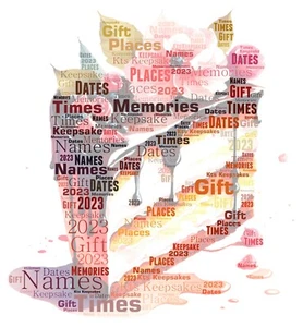 word art picture personalised gift present keepsake birthday celebration cake - Picture 1 of 1