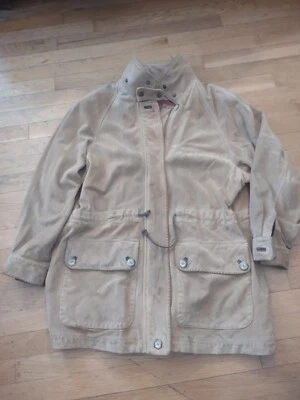 Vintage Timberland Brown Suede Leather Coat Heavy Jacket Logo Mens Large - Image 1 of 4