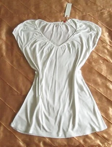 EDC ESPRIT DAMEN BASIC CARMEN V-SHIRT KURZARM OFF WHITE WEISS XXL, 44 - Bild 1 von 9