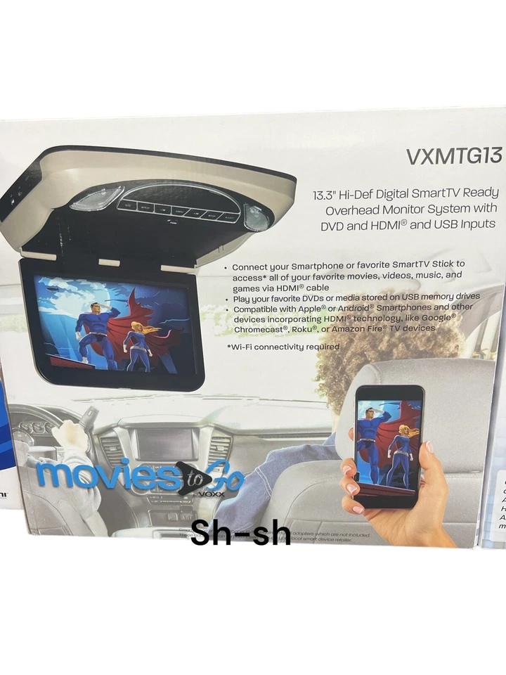 AUDIOVOX VXMTG13 13.3" HI-DEF DIGITAL READY OVERHEAD MONITOR SYSTEM W/ DVD,HDMI - Image 1 of 1