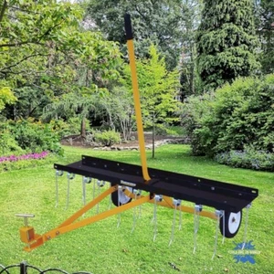 42" Tow Behind Lawn Dethatcher Detangler Soil Grass Dirt Spreader Tractor ATV - Picture 1 of 7