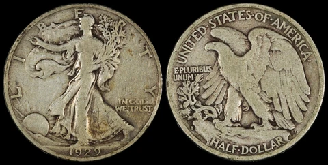 1929 S Walking Liberty Half Dollar Silver US Type Coin Obsolete San Francisco Cover