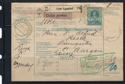 COLIS.  BREMGARTEN -AUSTRIA  11- XII- 12   1912 - Image 1 of 2