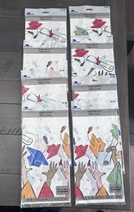 8 Pack Graduation Party Tablecloth Table Cover Plastic 54 x 84 New - Picture 1 of 2