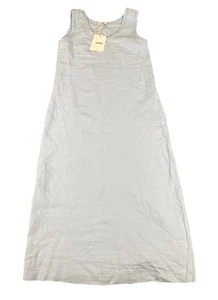 Abito tubino Sauths donna X-Small 100% lino Lagenlook boho morbido blu spiaggia - Foto 1 di 8