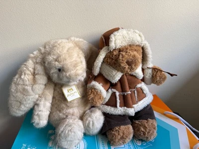 Jellycat Bundle Bartholomew Bear Alpine Outfit+ Franilla Luxe Bunny LA Exclusive - Image 1 of 4
