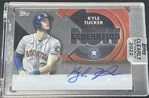 KYLE TUCKER 2022 TOPPS CLEARLY GENERATION NOW AUTO ASTROS/CHICAGO CUBS ENCASED! - Picture 1 of 2