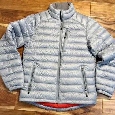 Men's LLBean Puffer Down Coat, Grey Size Small Zip Pockets Downtek 850 - Image 1 of 4
