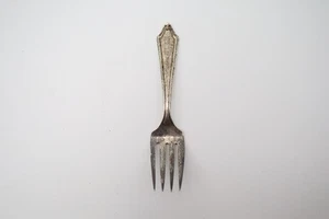 Antike Sterling Silber Gabel .925 Pat. 1919 verzierter Griff 17,5 g gemarkt Sterling - Bild 1 von 8