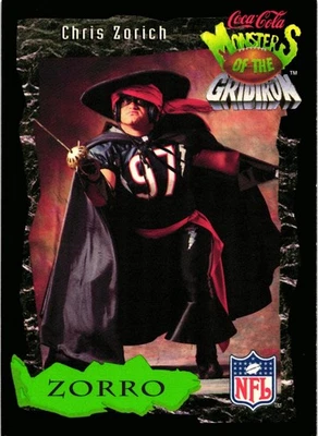 Coca-Cola Monsters of the Gridiron 1994 Edition #5 Chris Zorich "Zorro" - Image 1 of 3