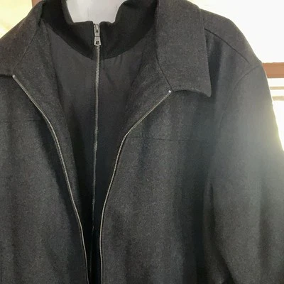 ROUND TREE & YORK Abrigo de vestir de lana de lujo para hombre 4XLT 2 bolsillos interiores, 2 exteriores Foto 1 de 4