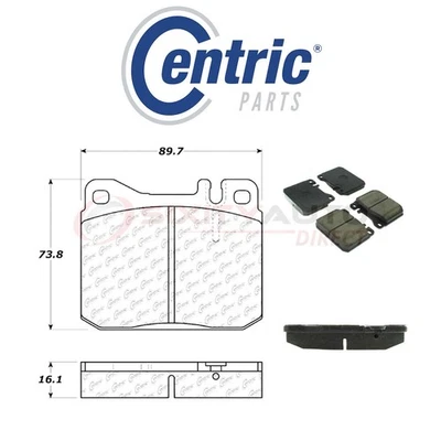 Centric Posi Quiet Metallic Brake Pads w Shims for 1979-1980 Mercedes-Benz ti Foto 1 de 4