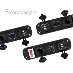 Chargeur Voiture Portable Avec Interrupteur 4 en 1 Numérique Intérieur Pièces - Photo 1 sur 22