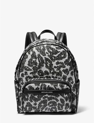 Mochila mediana Michael Kors Bex con logotipo de leopardo Foto 1 de 4