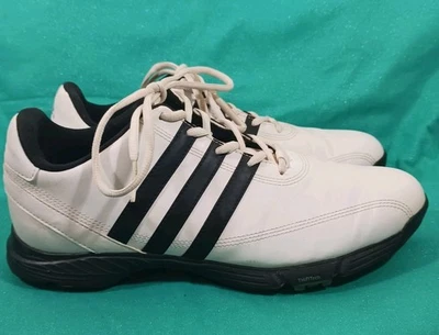 Adidas Hombres Adiwear Traxion Blanco/Negro Zapatos de Golf Talla 9.5 Foto 1 de 4