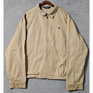 Chaqueta de bombardero Polo Ralph Lauren vintage Harrington tostada con cremallera para hombre talla XL - Imagen 1 de 11