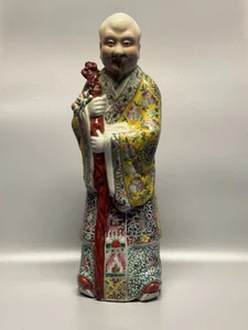 Large Chinese Republic Period Famille Rose Figure of Immortal SHOULAO 44cm EXC - Picture 1 of 7