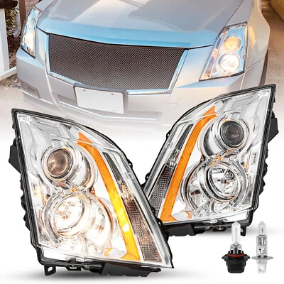 For 2008-2014 Cadillac CTS Headlights Headlight Left+Right Halogen Type w/Bulbs - Image 1 of 4