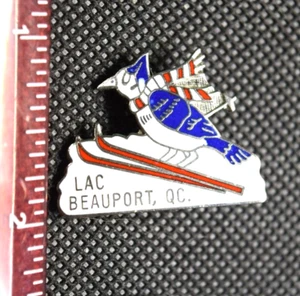 Lac Beauport Ski Resort Quebec Canada Blue Bird Skiing Ski Pin - Picture 1 of 3